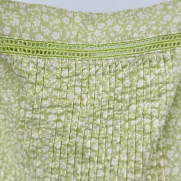 Old navy square neck ladder lace lime ditsy floral spaghetti strap top XL NEW - Picture 3 of 7